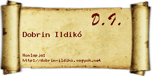 Dobrin Ildikó névjegykártya