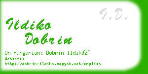 ildiko dobrin business card